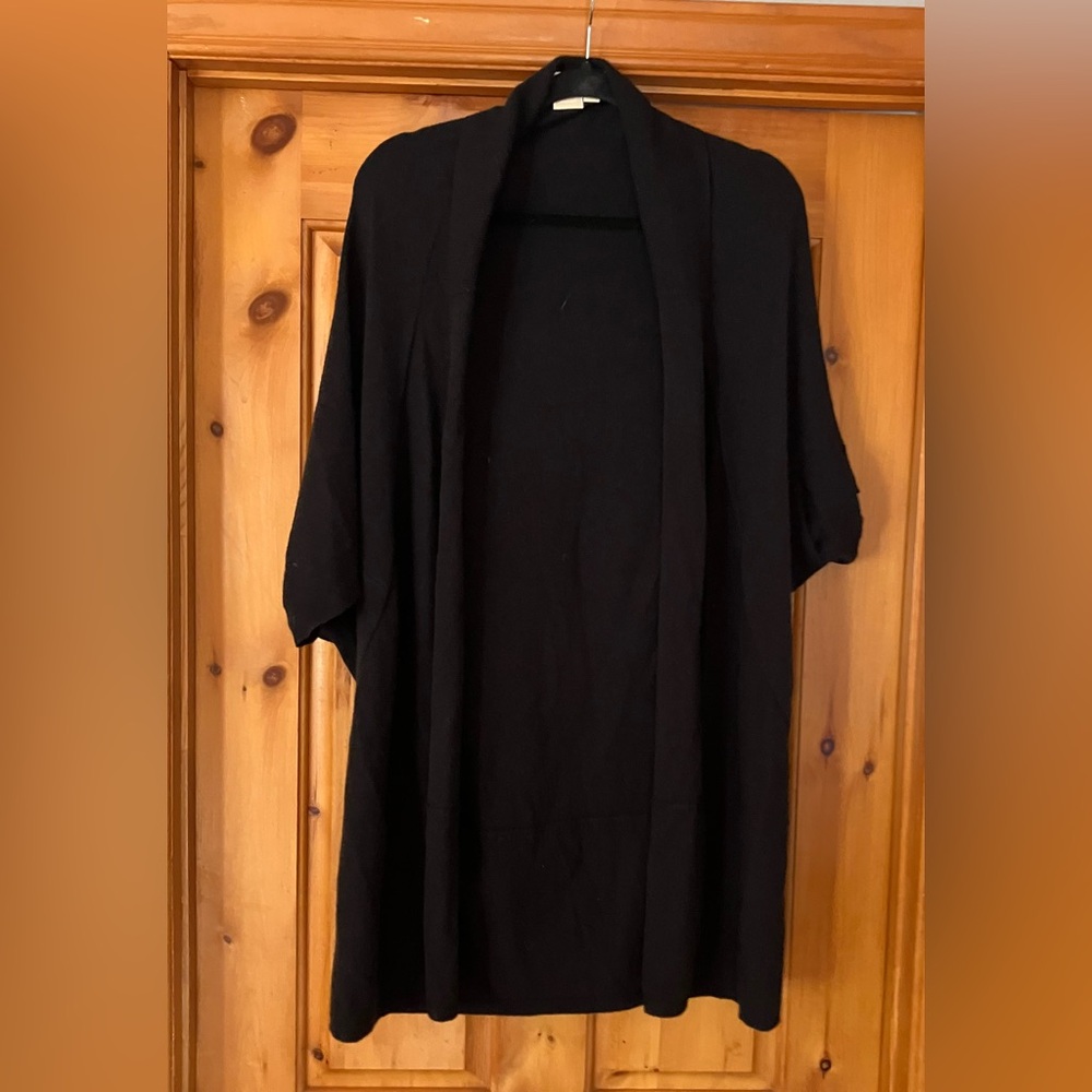 MICHAEL Michael Kors Black Open-Front Poncho